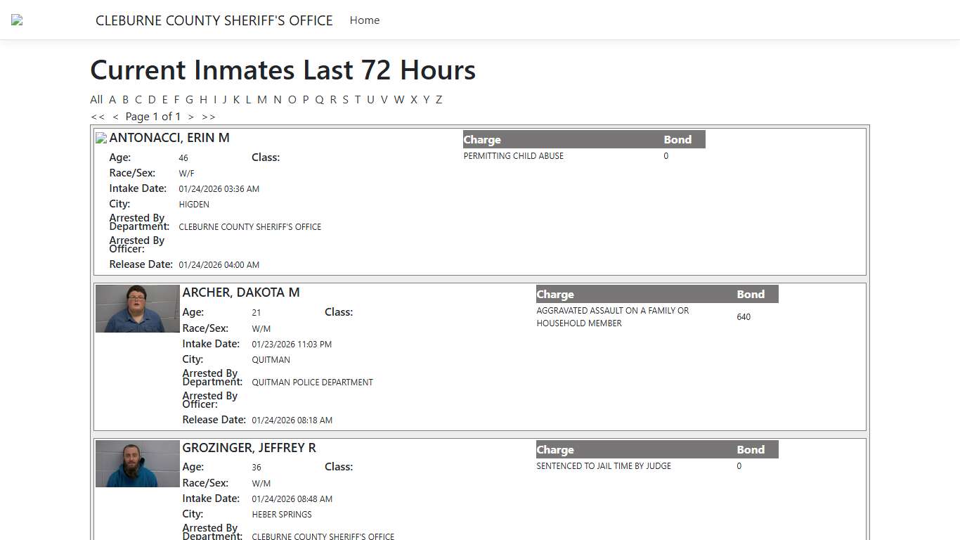 Inmates - ISOMS Portal